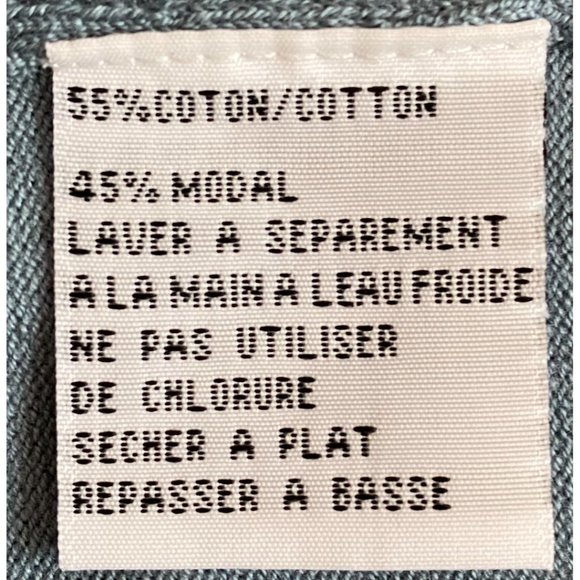 Simon Chang V-Neck Knit Sweater 3/4 Ruching Sleeve Blue Size Small - Picture 7 of 8